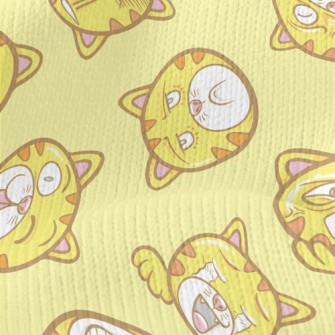 Exaggerated Funny Striped Cat Stretch Jersey