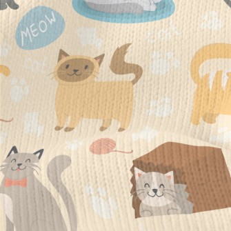 Various Breeds Of Cats Stretch Jersey