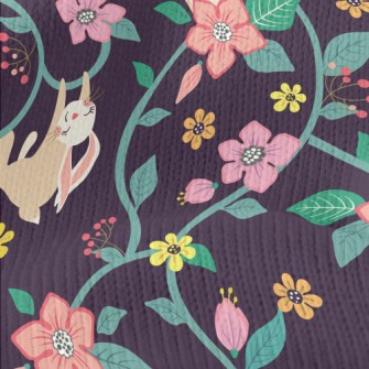 Playful Rabbit Playing In The  Stretch Jersey