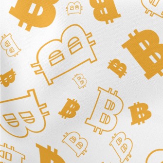 Funny Bitcoin Symbols Lightweight Cotton Poplin