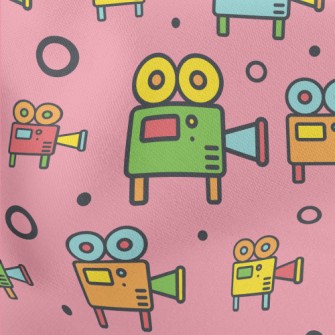 Colorful Movie Camera Lightweight Cotton Poplin