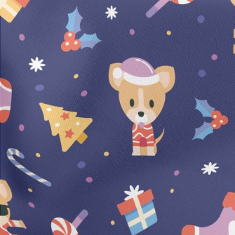 Funny Dressed Up Chihuahua Lightweight Cotton Poplin