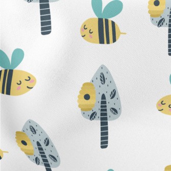 Hard Working Bee Lightweight Cotton Poplin
