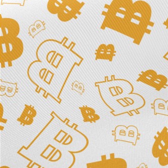 Funny Bitcoin Symbols Midweight Cotton Poplin
