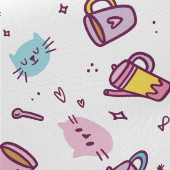 Kitten Family Afternoon Tea Midweight Cotton Poplin