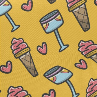 Cartoon Ice Cream Soda Midweight Cotton Poplin