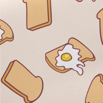 Toast With Poached Eggs Midweight Cotton Poplin