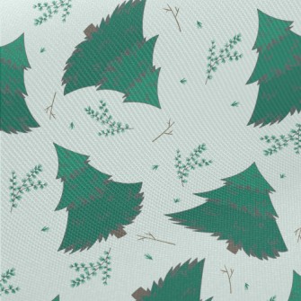 European Fir Trees Midweight Cotton Poplin