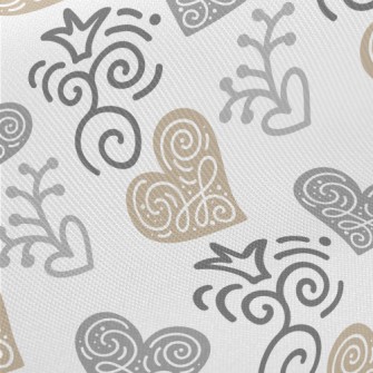 Mysterious Line Heart Midweight Cotton Poplin
