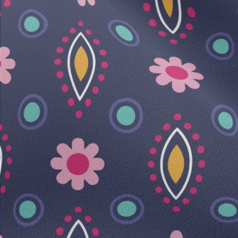 Polka Dot Changing Flowers Chiffon