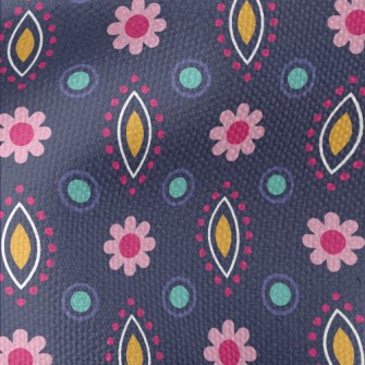 Polka Dot Changing Flowers Waterproof Canvas