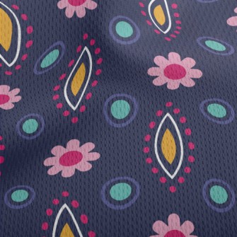 Polka Dot Changing Flowers Athletic Mesh Flat Back