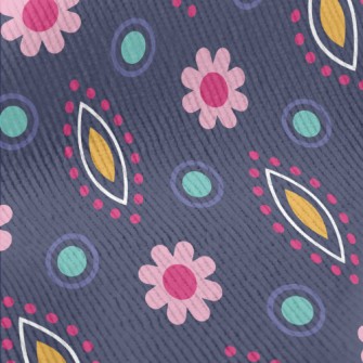 Polka Dot Changing Flowers Standard Corduroy