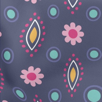 Polka Dot Changing Flowers Stretch Ponte