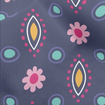 Polka Dot Changing Flowers Micro Fleece