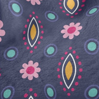 Polka Dot Changing Flowers Minky