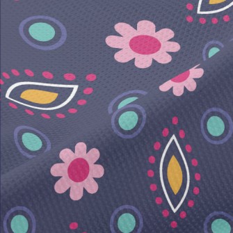 Polka Dot Changing Flowers Piqué