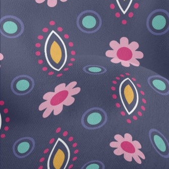 Polka Dot Changing Flowers Lightweight Performance Linen