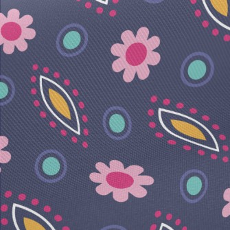 Polka Dot Changing Flowers Midweight Cotton Poplin