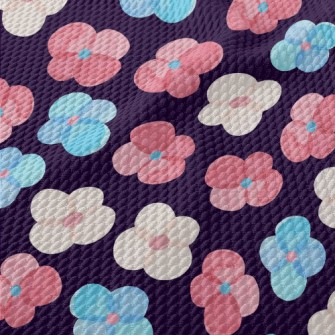 Cute Color Flowers Birdseye Piqué