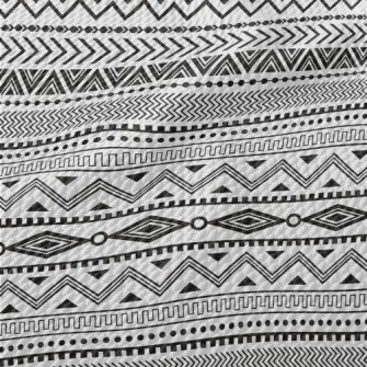 Classic Geometric Ethnic Birdseye Piqué
