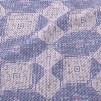 Lines Interlaced Geometry Birdseye Piqué