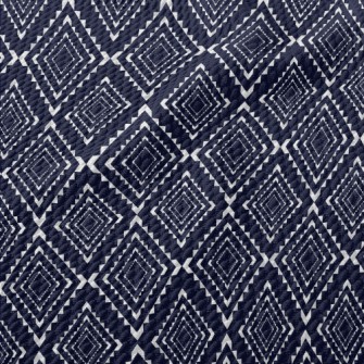 Geometric Composition Rhombus Birdseye Piqué