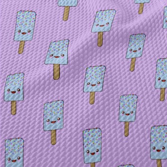 Cute Colorful Bean Popsicle Birdseye Piqué
