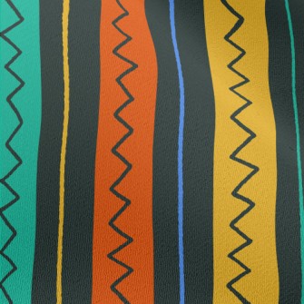 Colorful Vertical Stripes Chiffon