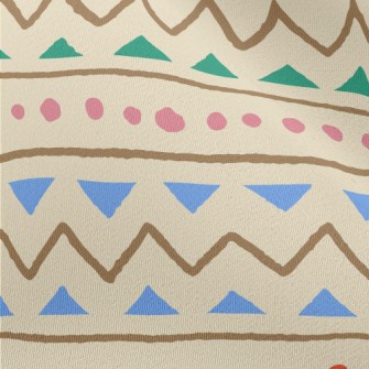 Hand Drawn Geometric Figures Chiffon