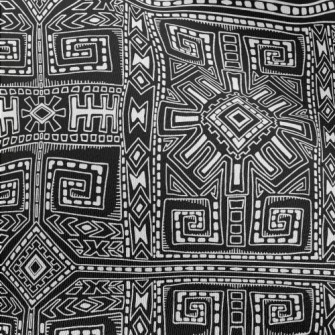 Ancient Geometric Murals Chiffon