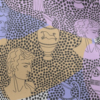 Artistic Dot Statue Chiffon