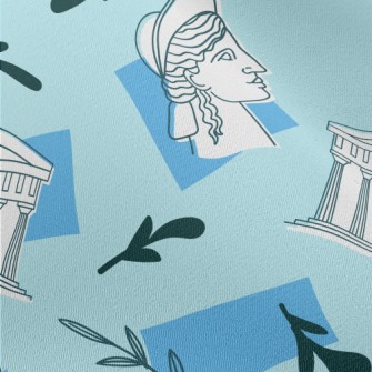 Roman Greek Figures Chiffon