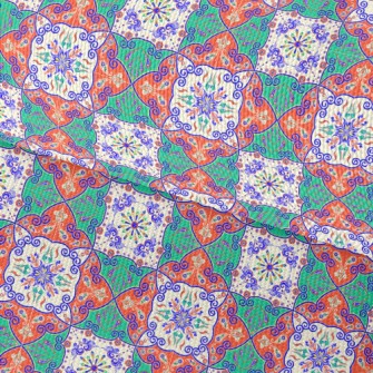 Bright Contrasting Floral Sati Waterproof Oxford
