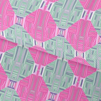 Line Art Rhombus Waterproof Oxford