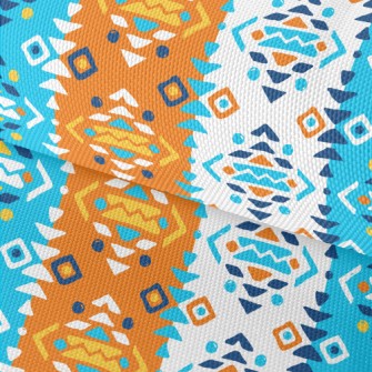 Three Color Mosaic Geometry Waterproof Oxford