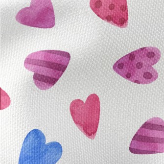 Watercolor Cute Love Heart Waterproof Canvas