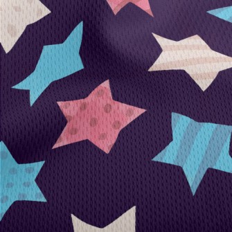 Classic Color Star Athletic Mesh Flat Back