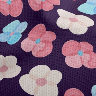 Cute Color Flowers Athletic Mesh Flat Back