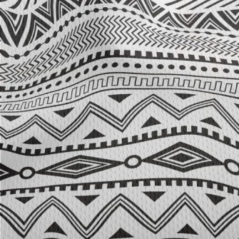 Classic Geometric Ethnic Athletic Mesh Flat Back