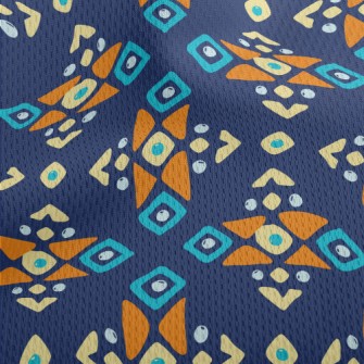 Geometric Patchwork Graphics Athletic Mesh Flat Back