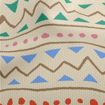 Hand Drawn Geometric Figures Athletic Mesh Flat Back