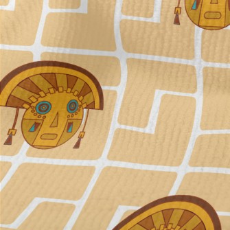 Classic Mayan Mask Terry