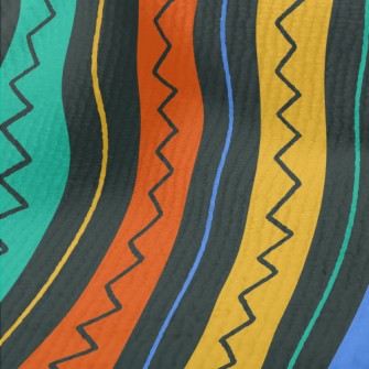 Colorful Vertical Stripes Terry