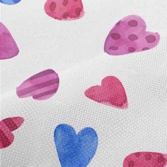 Watercolor Cute Love Heart Performance Linen