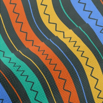 Colorful Vertical Stripes Performance Linen