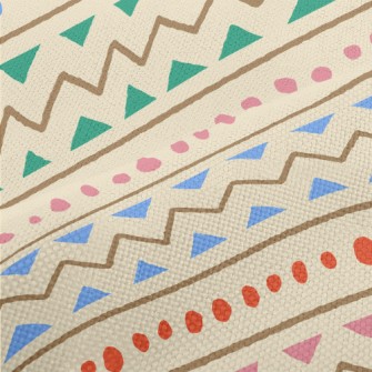 Hand Drawn Geometric Figures Performance Linen