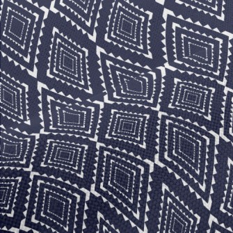 Geometric Composition Rhombus Performance Linen