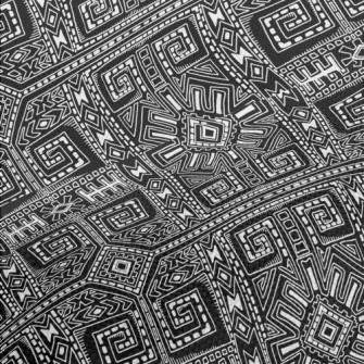 Ancient Geometric Murals Performance Linen