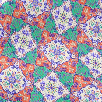 Bright Contrasting Floral Sati Standard Corduroy